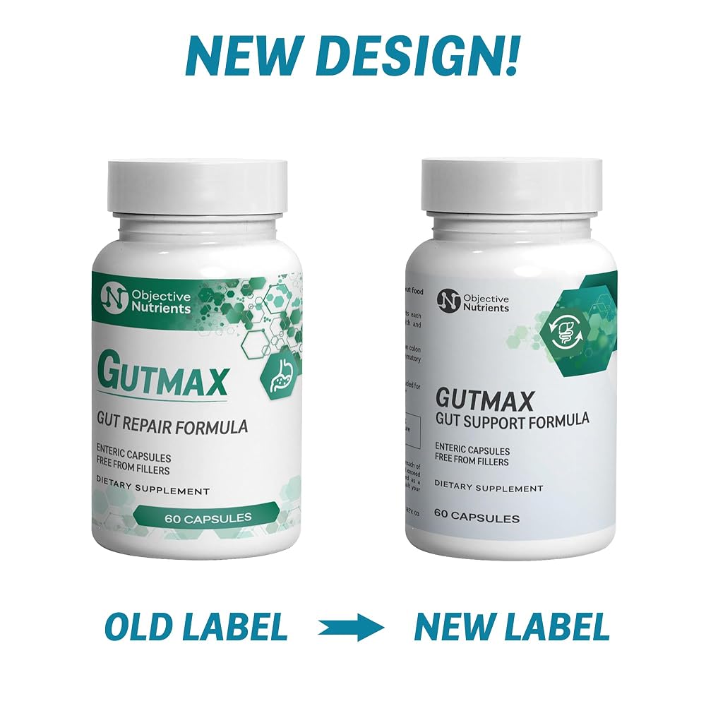 Objective Nutrients Gutmax Gut Formula with Lactoferrin - 60 Capsules - image 2