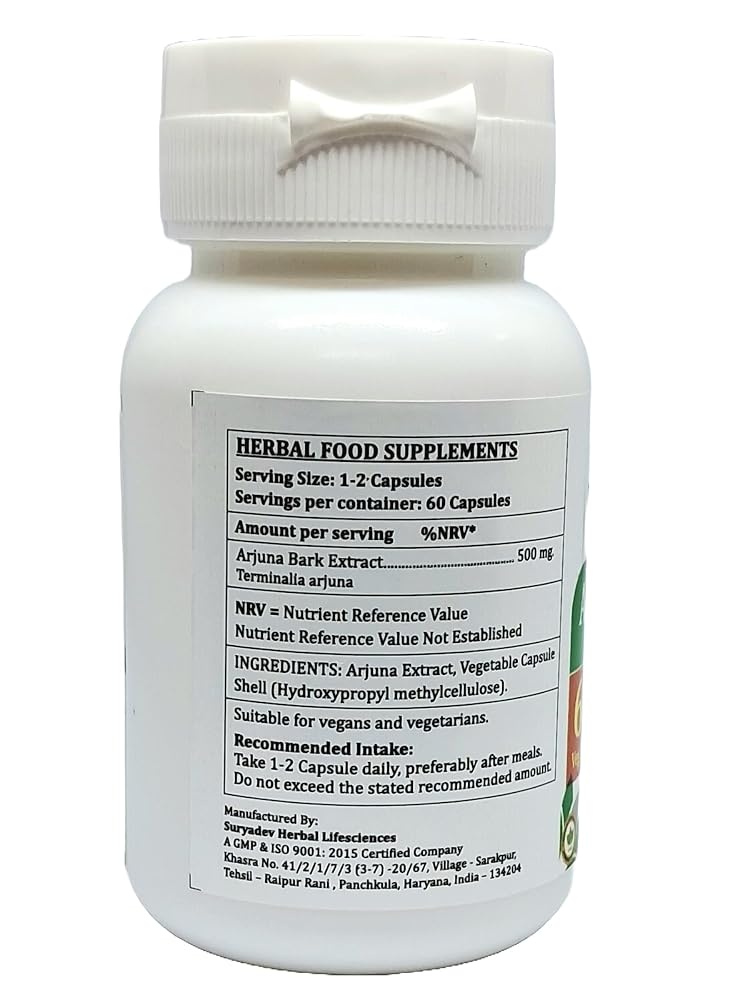Satya Naturals Arjuna Forte 500 mg Ayurvedic Herbal - 240 Capsules - image 4