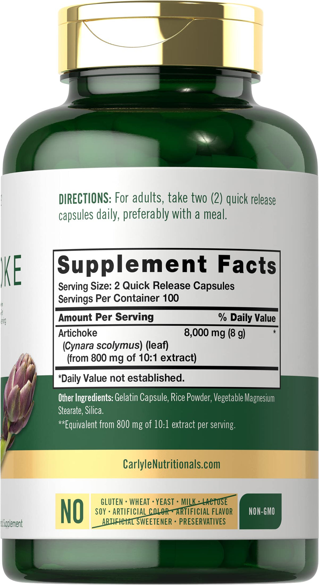 Carlyle Artichoke Extract - 200 Capsules - image 2