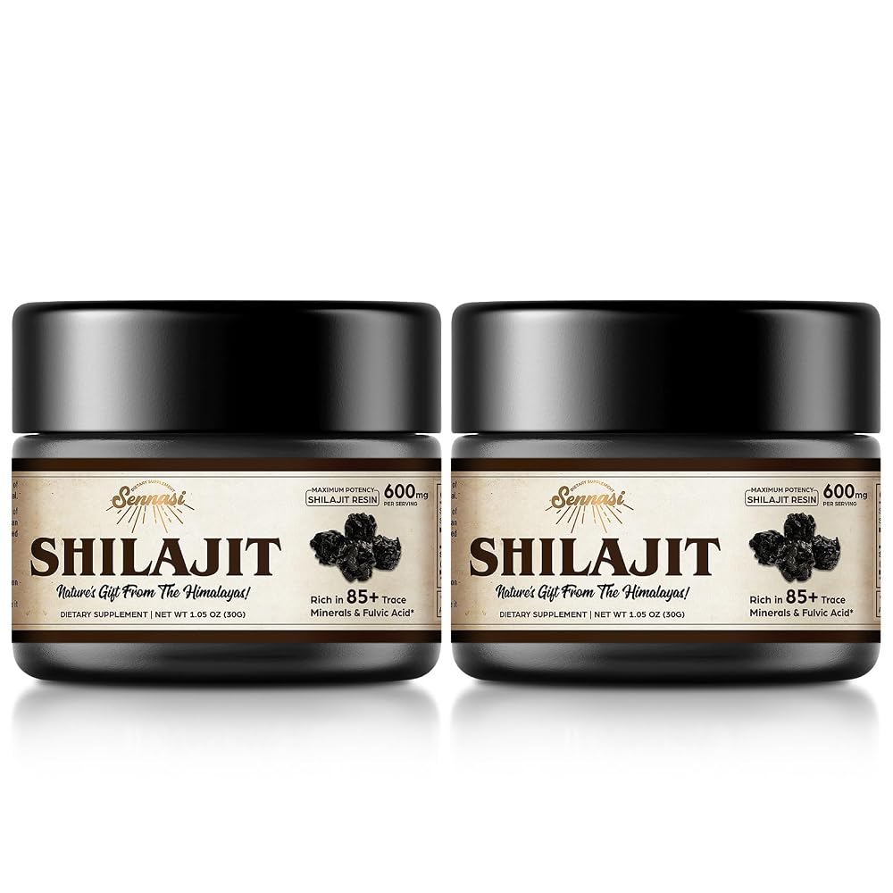 Sennesi Shilajit Pure Himalayan Organic Shilajit Resin - 600mg