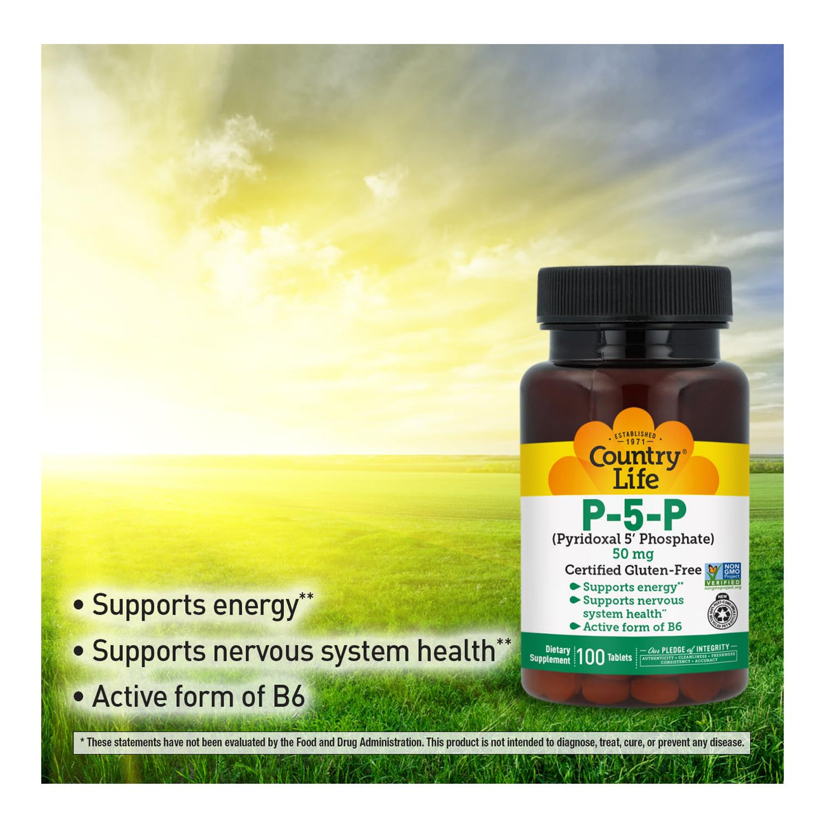 Country Life P-5-P Vitamin B6 50 mg - 100 Tablets - image 5