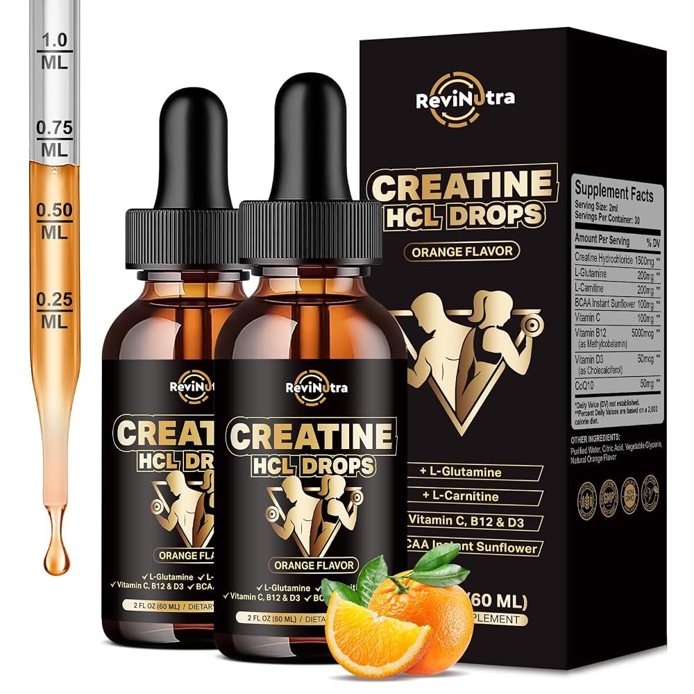 ReviNutra Creatine HCL Liquid Drops for Men & Women