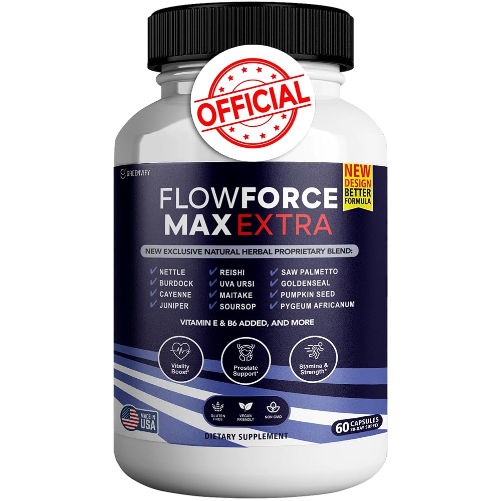 GREENVIFY Flow Force Max Extra Prostate Supplements for Men Capsules