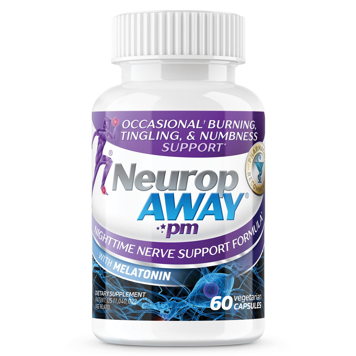 NeuropAWAY PM Nighttime Nerve Support - 60 Capsules