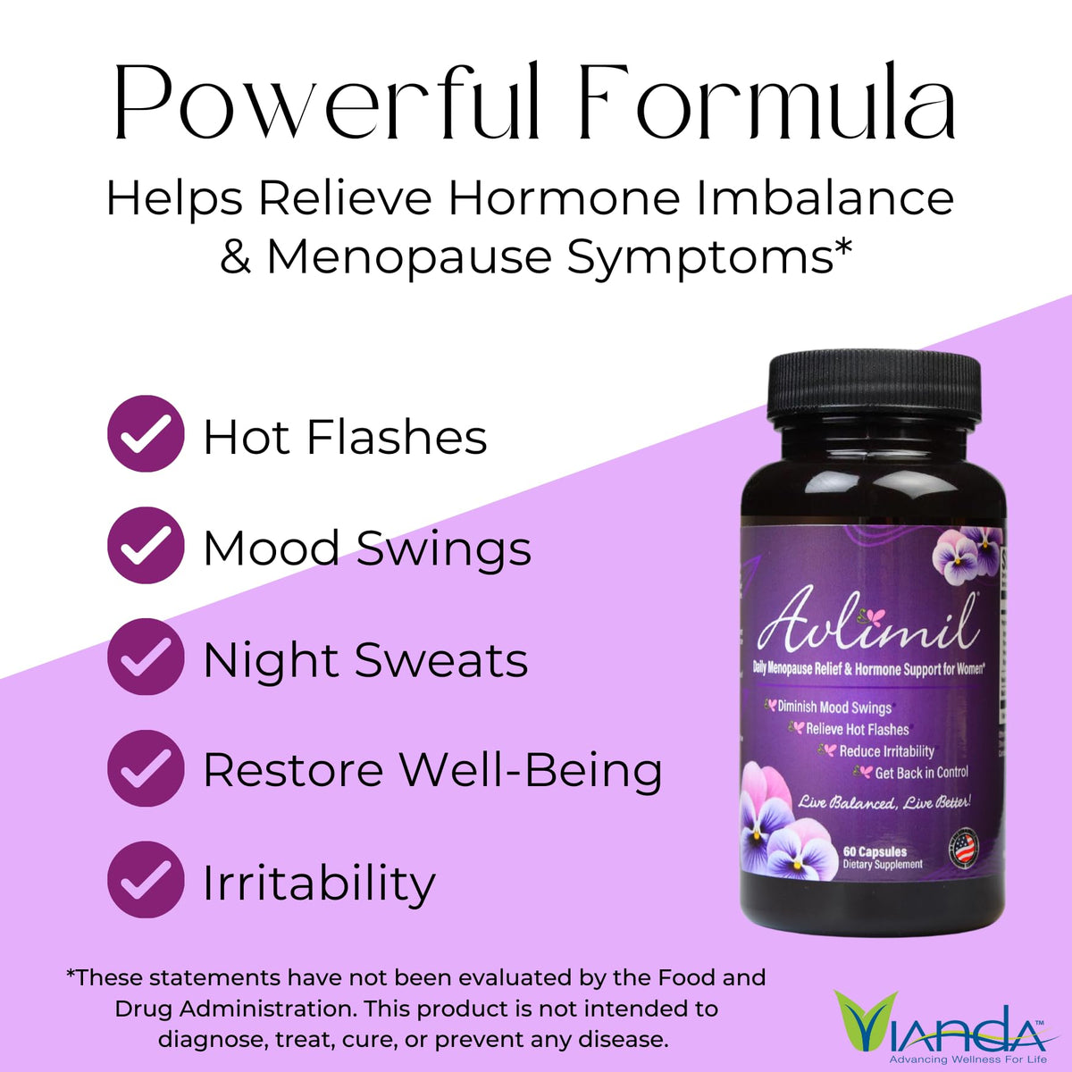 Avlimil Hormone Balance & Menopause Relief - 90 Capsules - image 3
