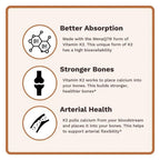 Utzy Naturals Vitamin K2 + D3 High Dose - 60 Vegetarian Capsules - image 7