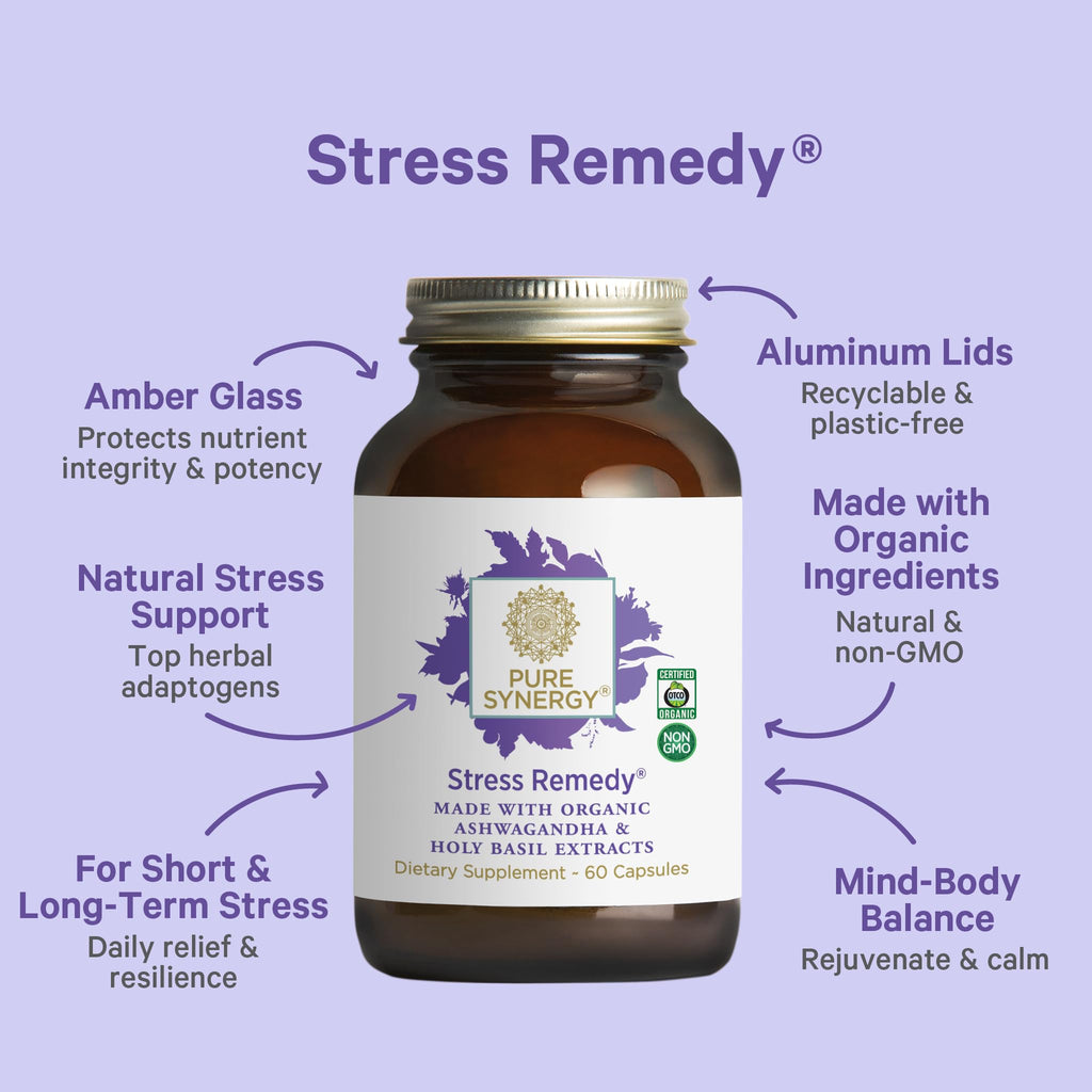 PURE SYNERGY Stress Remedy with Ashwagandha - 60 Capsules - image 3