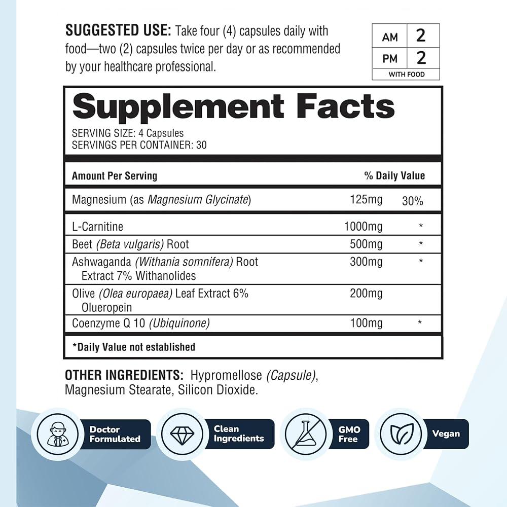 Barton Nutrition HealthyHeart Support+ 6-in-1 Heart Health - 120 Capsules - image 3