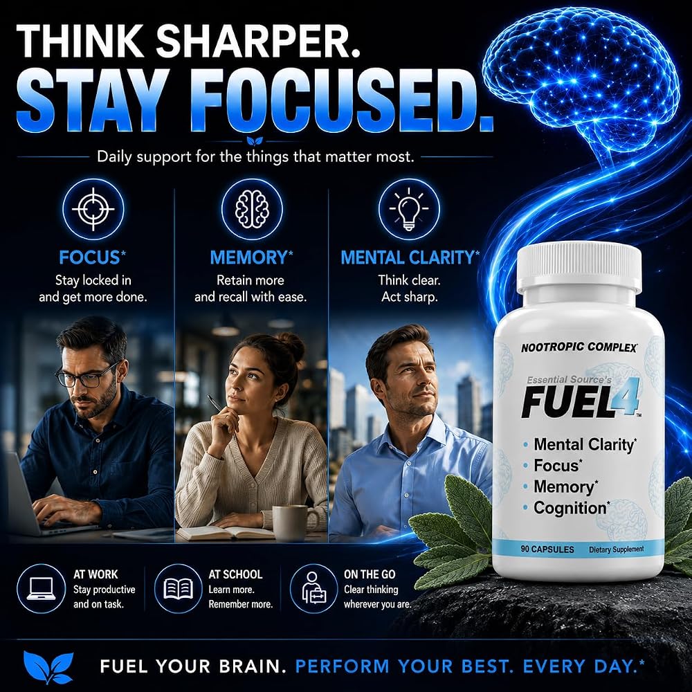 Essential Source Fuel 4 Nootropic Complex Brain Focus - 90 Capsules - image 6
