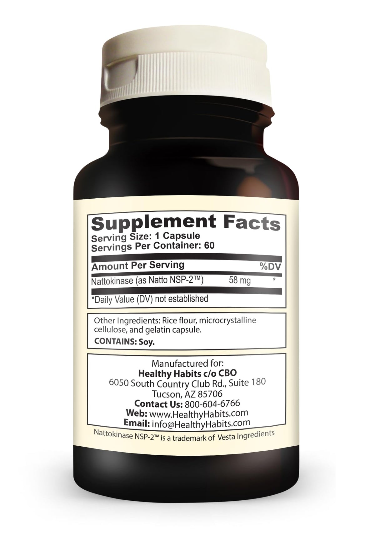 Healthy Habits Nattokinase NSP2 High Potency Supplement - 60 Vegetarian Capsules - image 3