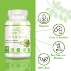 Simple Life Nutrition Organic Moringa Powder Capsules - 120 Count - image 2