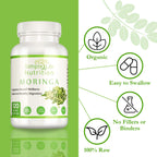 Simple Life Nutrition Organic Moringa Powder Capsules - 120 Count - image 2