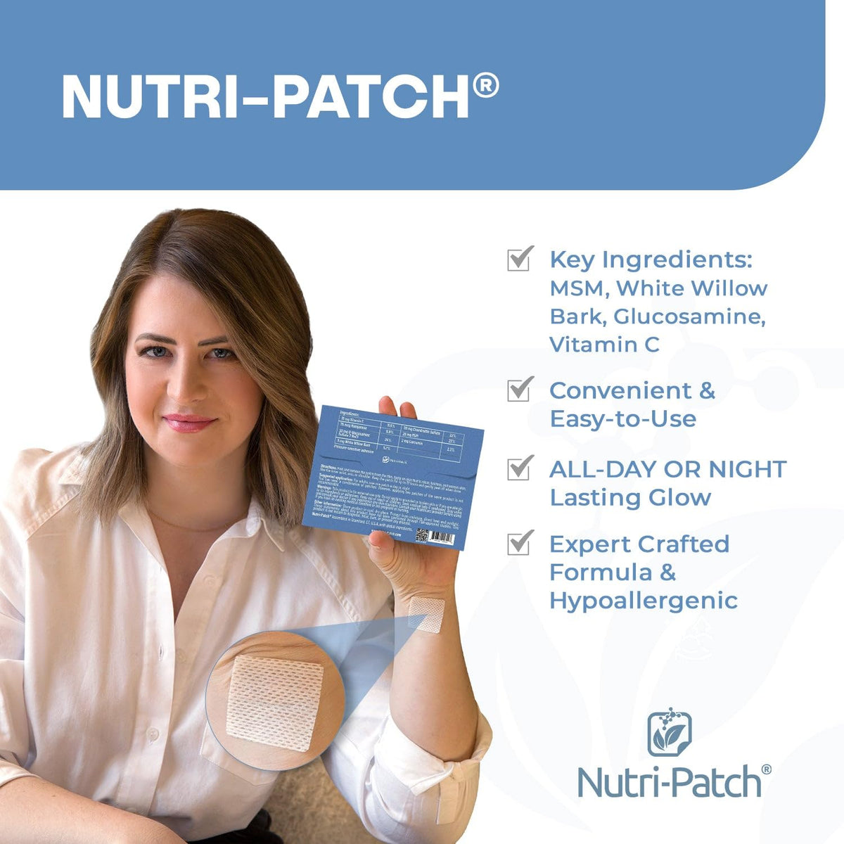 NUTRI-PATCH Inflam Body Patches with Turmeric & Glucosamine - 30 Count - image 2