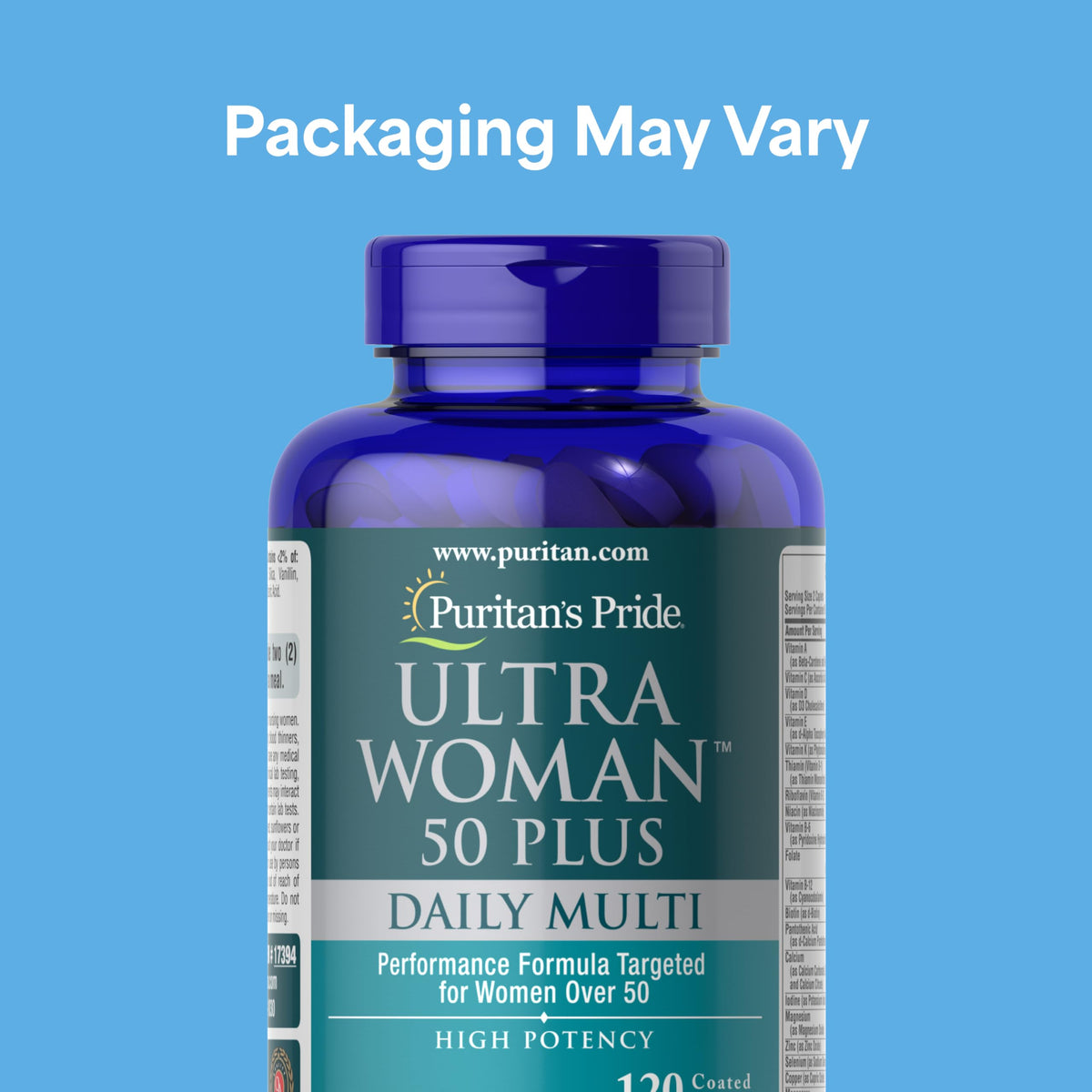 Puritan's Pride Ultra Woman 50 Plus Daily Multivitamin - 120 Capsules - image 2