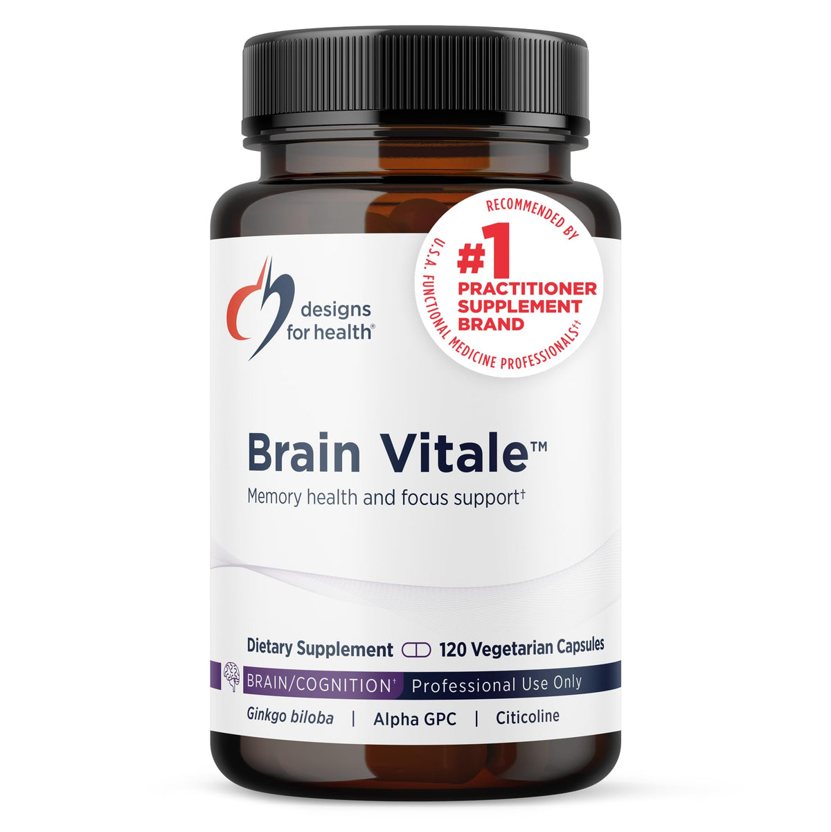 Designs for Health Brain Vitale Focus Support - 120 Capsules