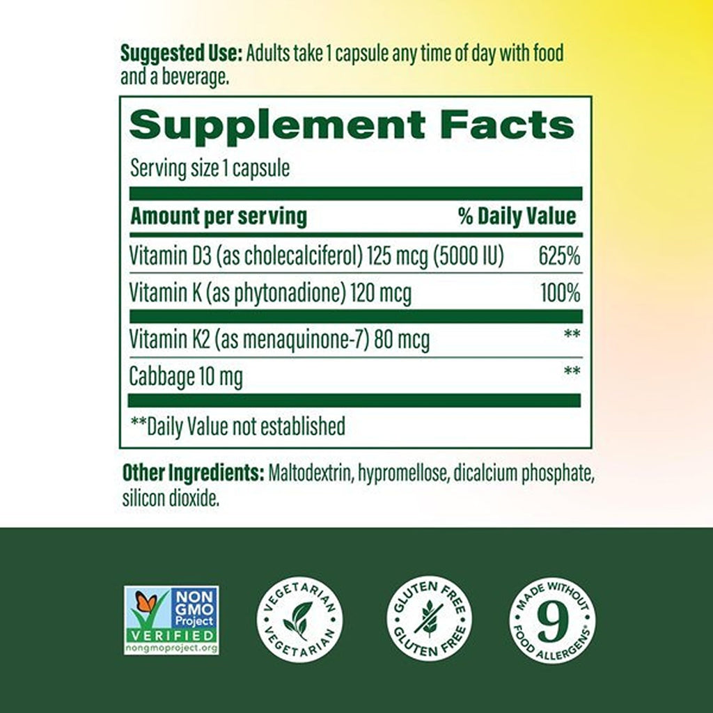 MegaFood Vitamin D3 5000 IU (125 mcg) - Vegetarian Supplements