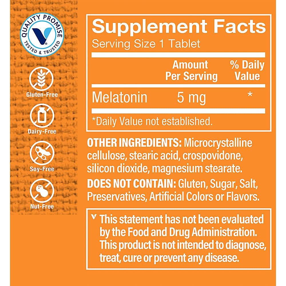 The Vitamin Shoppe Melatonin Sleep Support - 60 Tablets - image 3