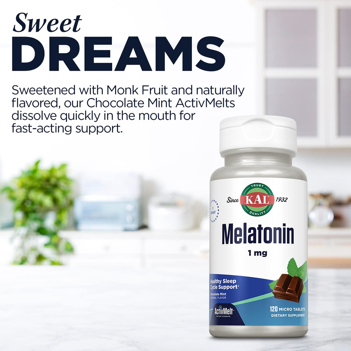 KAL Melatonin 1mg Sleep Aid - 120 Micro Tabs - image 5