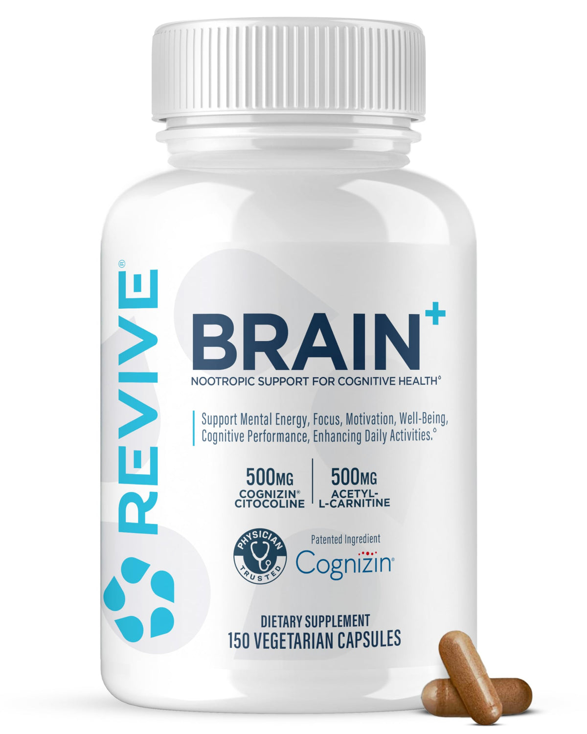 Revive MD Brain Supplement for Memory & Focus - 150 Capsules