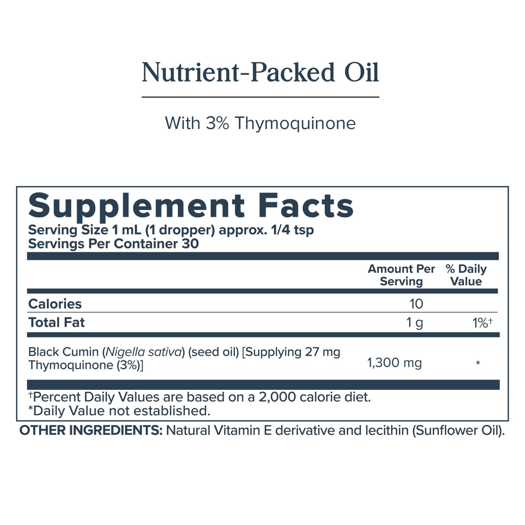 HERITAGE Black Seed Oil 3% Thymoquinone Liquid Supplement - 1 Fl Oz - image 3