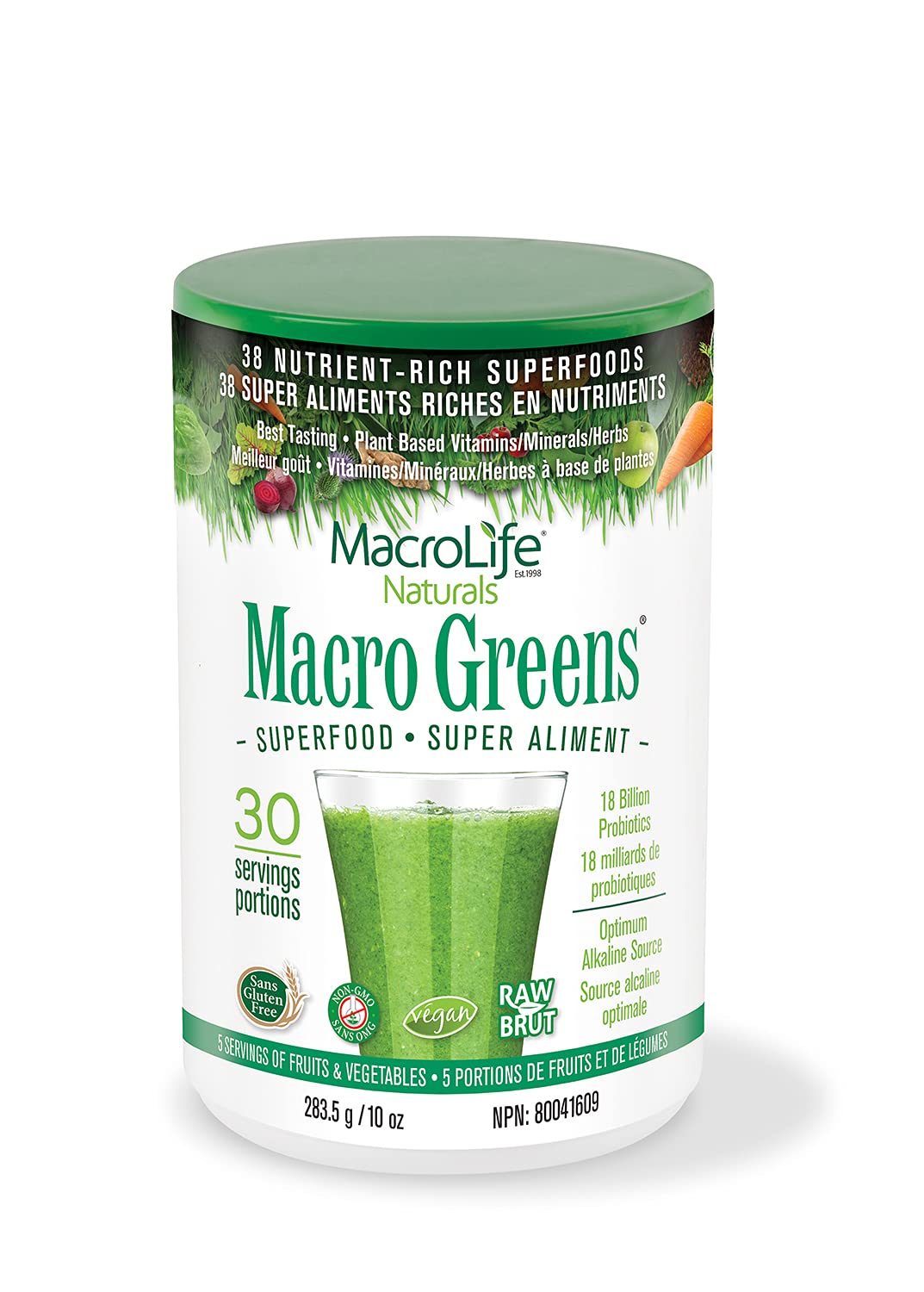 MacroLife Naturals Macro Greens Powder - 10 Ounce