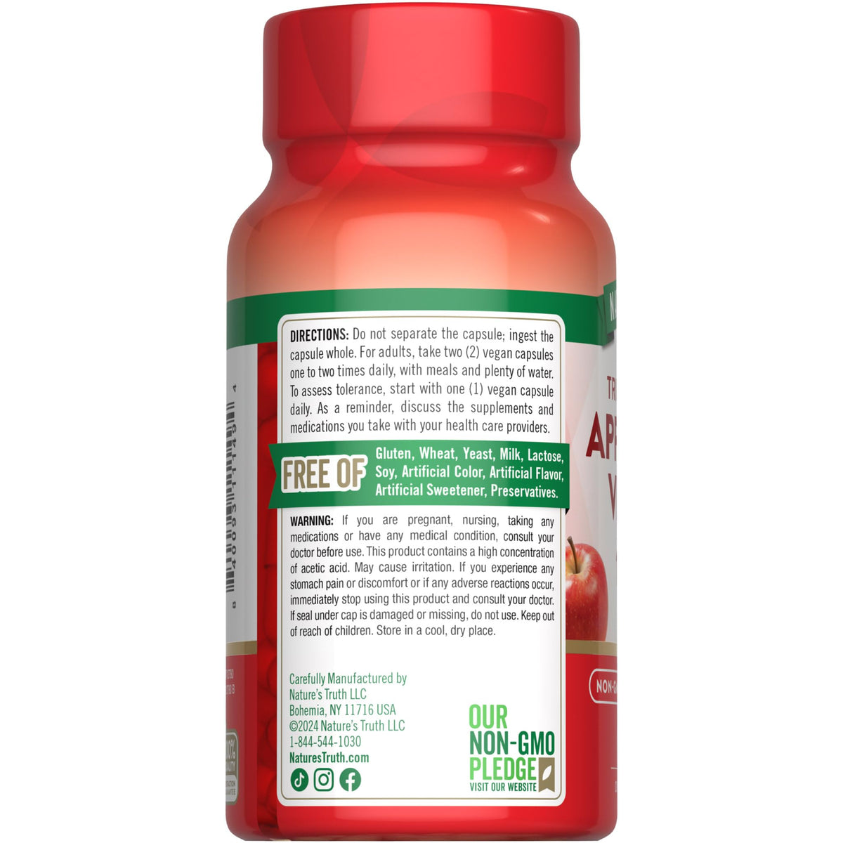 Nature's Truth Apple Cider Vinegar Vegan Capsules 1200mg - 60 Count - image 7