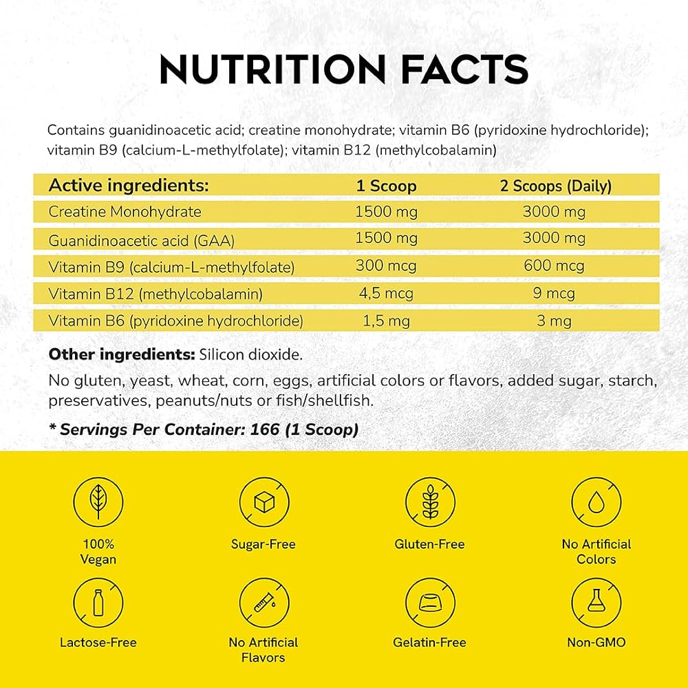 CreGAAtine Creatine Monohydrate + GAA Powder - 500g - image 6