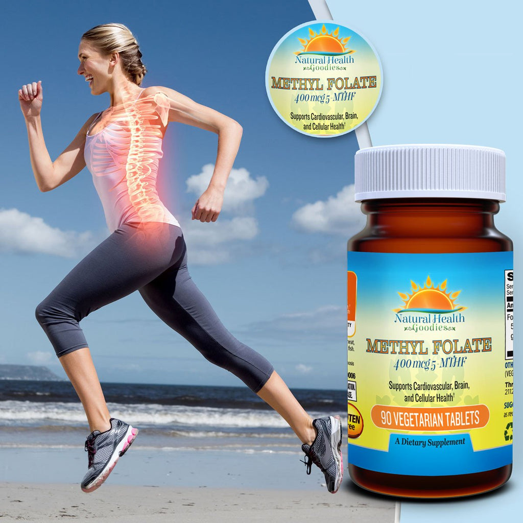 Natural Health Goodies Folate 400 mcg 5-MTHF Methylfolate - 90 Tablets - image 5
