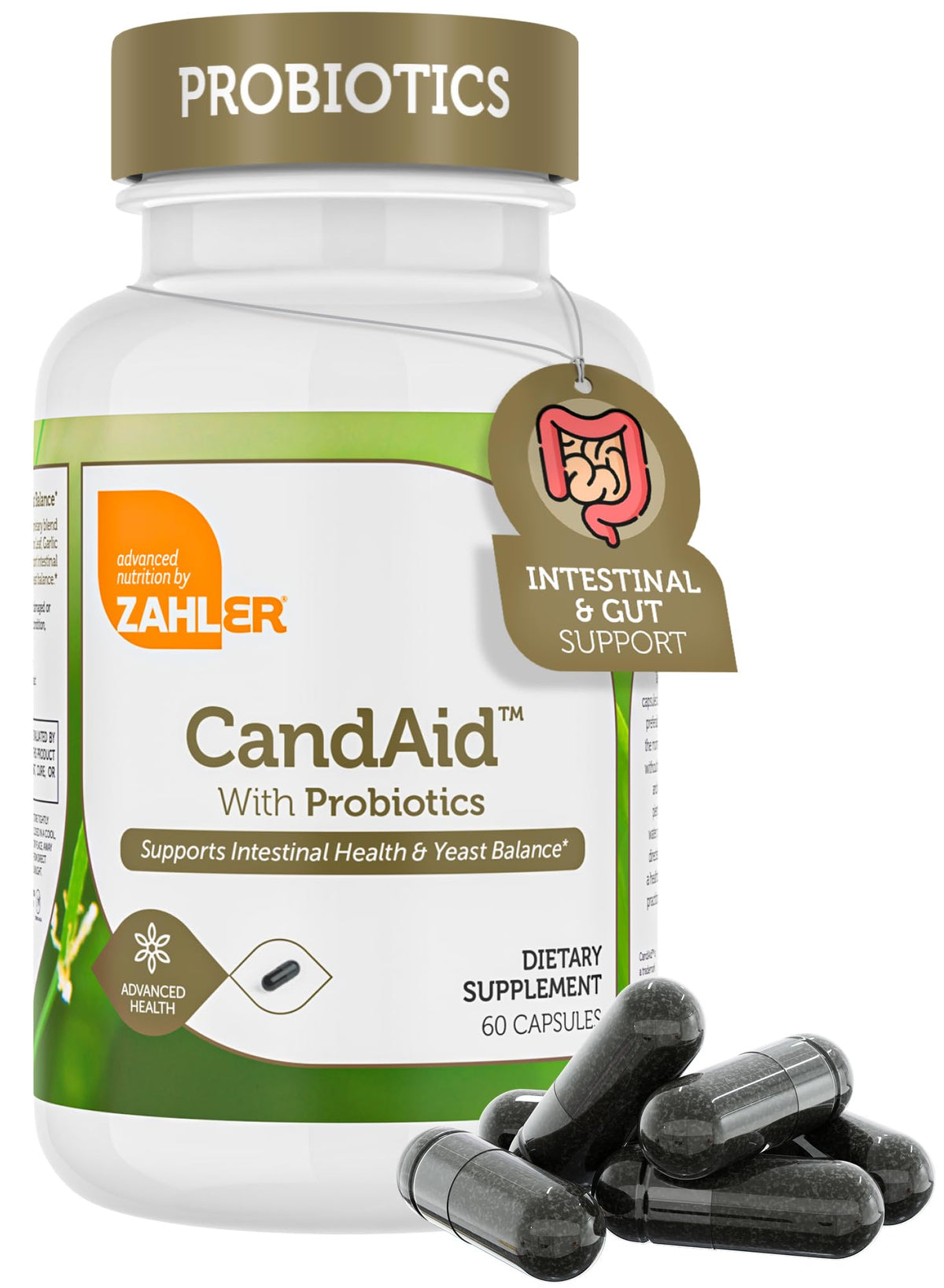 Zahler CandAid Cleanse Probiotic Digestive Health Supplement - 60 Capsules