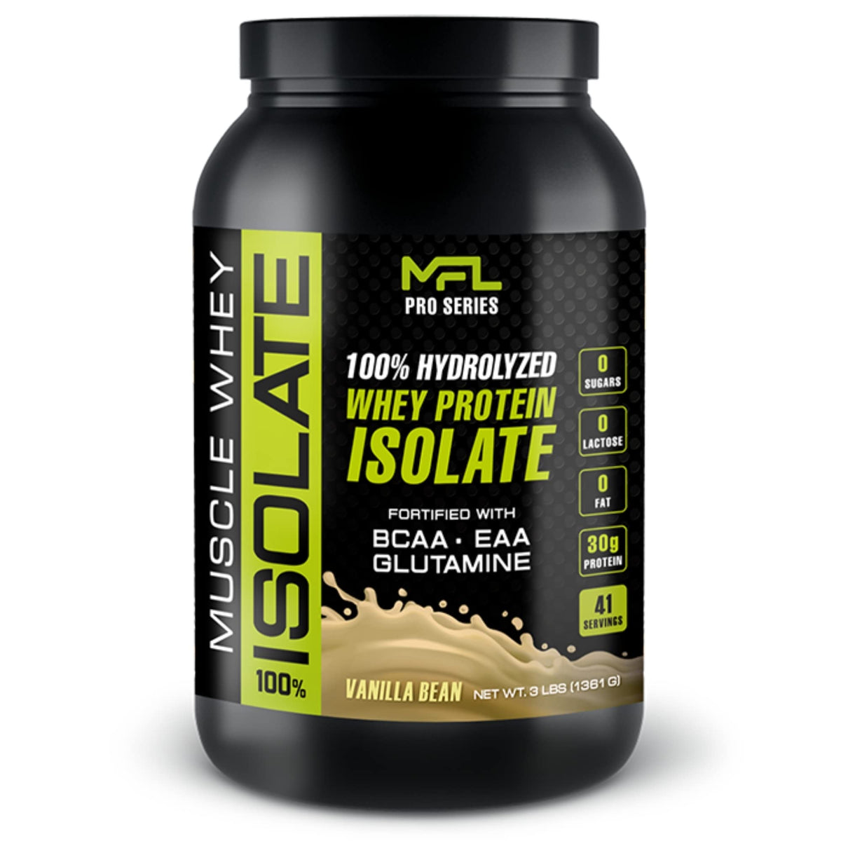 MUSCLE FOOD LABS MFL 100% Isolate Protein l 30g of Protein l BCAAs l