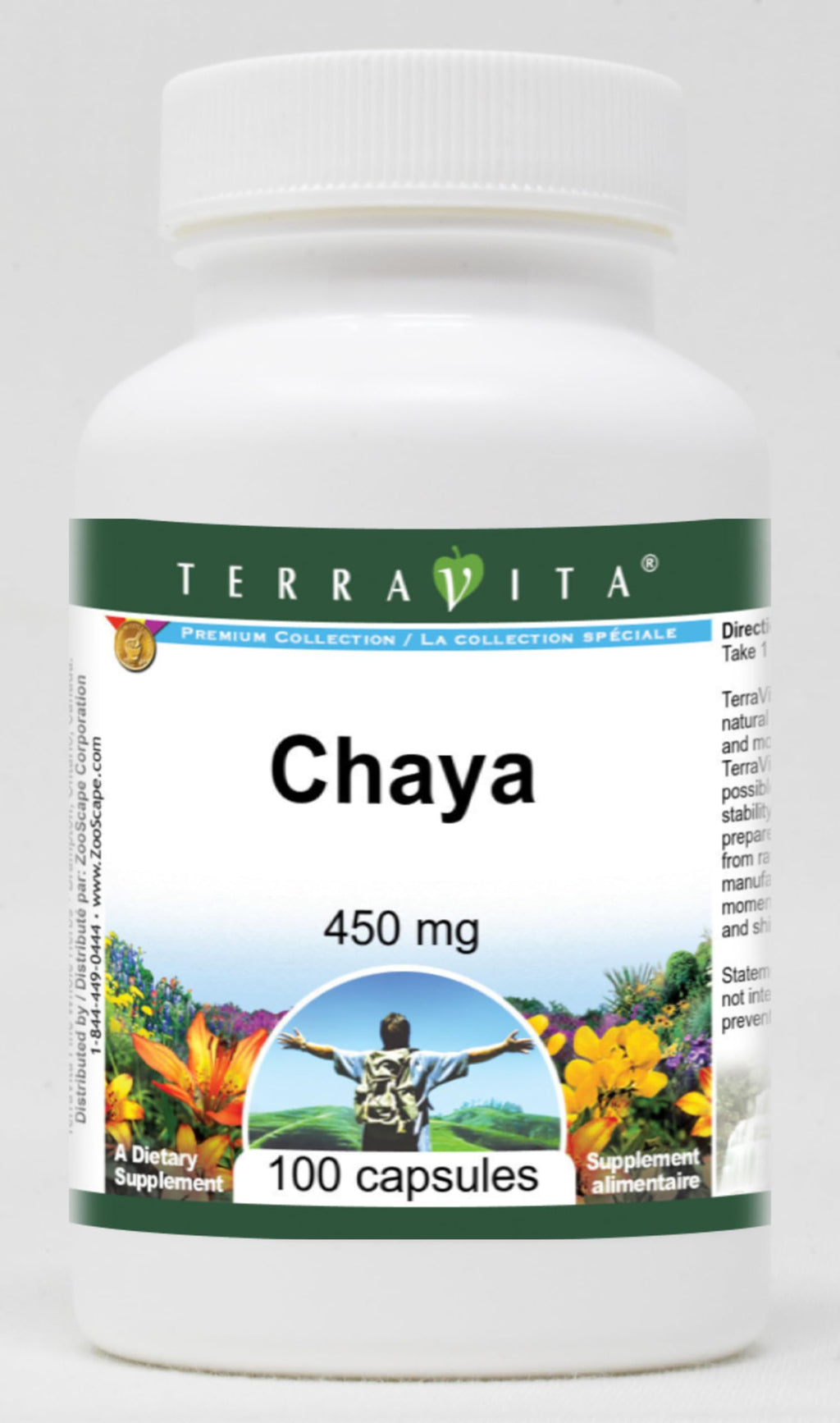 Terravita Chaya 450 mg - 300 Capsules (3 Pack)