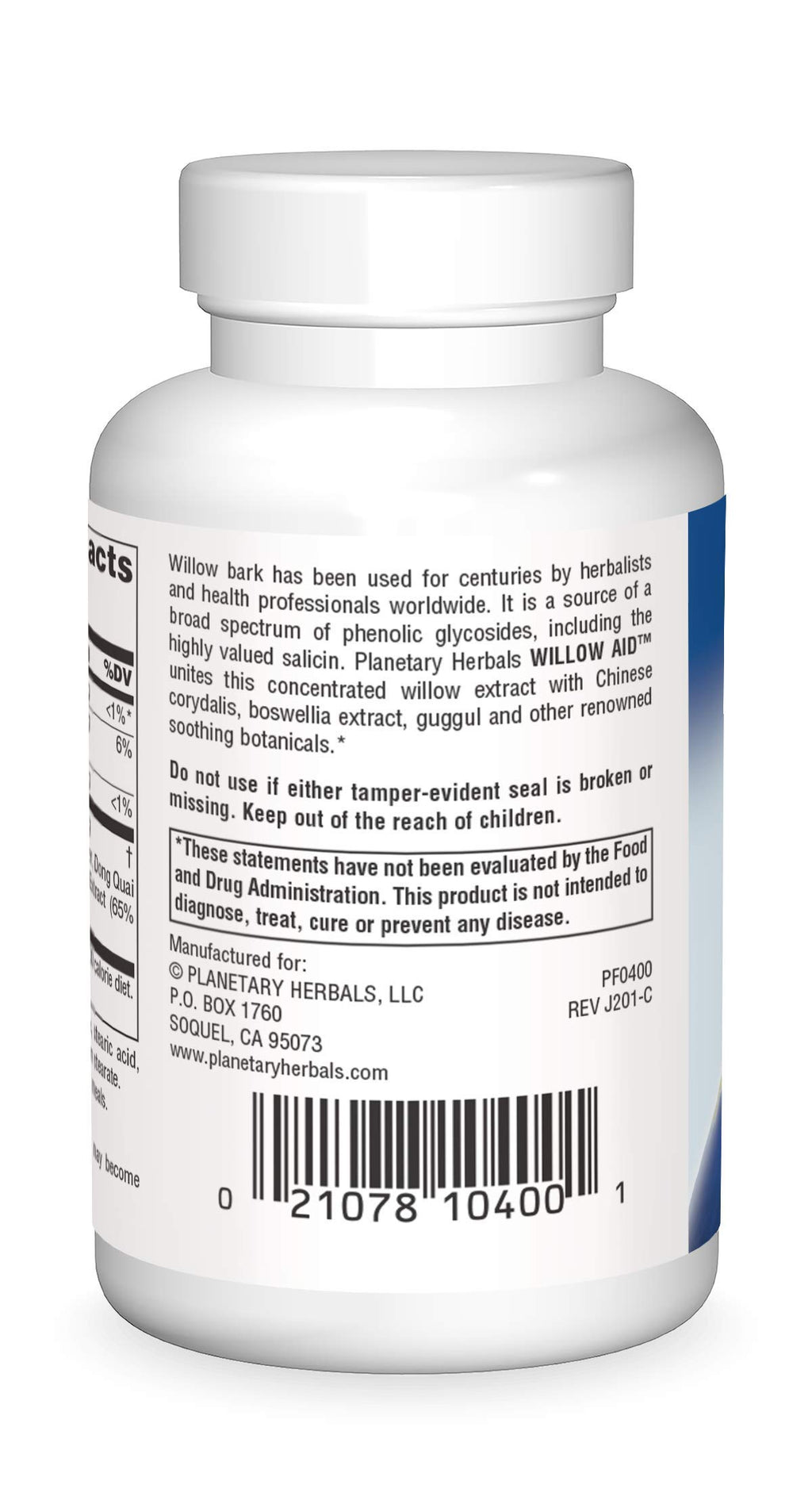 Planetary Herbals Willow Aid Tablets - 60 Count - image 2
