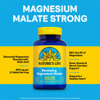Nature's Life Renewing Magnesium Malate 400 mg - 100 Tablets - image 4