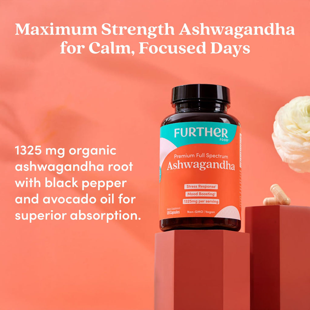 Further Food Organic Ashwagandha Root Capsules 1325 mg - 120 Capsules - image 3