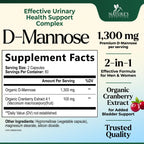Nature's Nutrition D-Mannose 1000mg Per Serving - Cranberry
