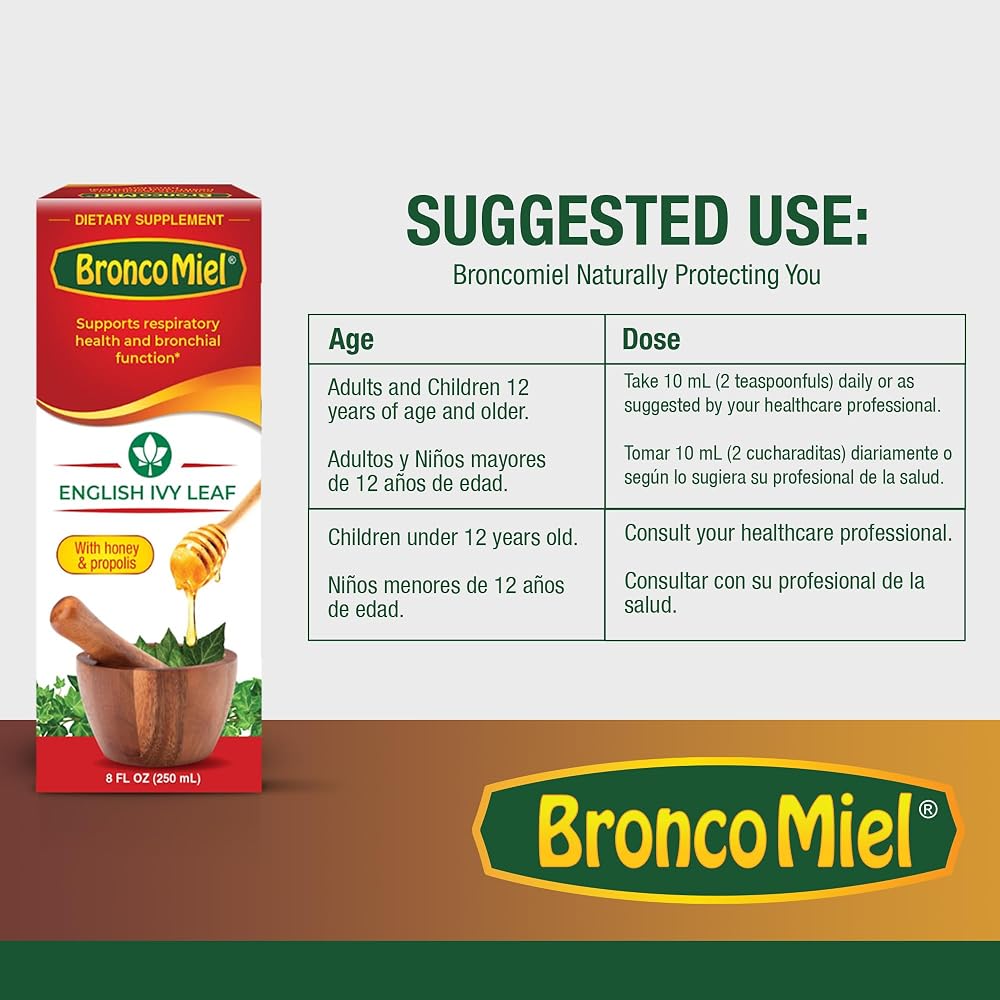 BRONCOMIEL Ivy Leaf Syrup for Respiratory Support - 8 fl oz - image 5
