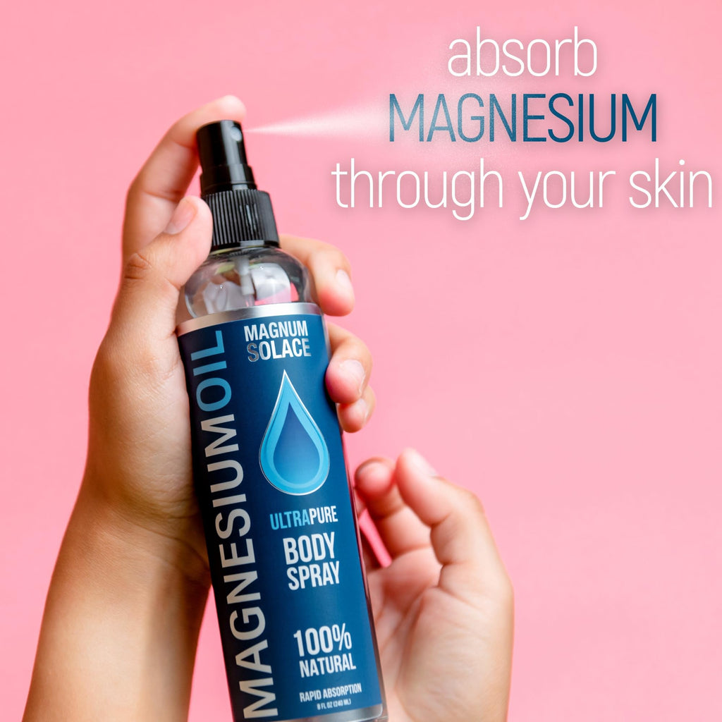 Magnum Solace Pure Magnesium Oil Spray - 100% Natural Magnesium Spray