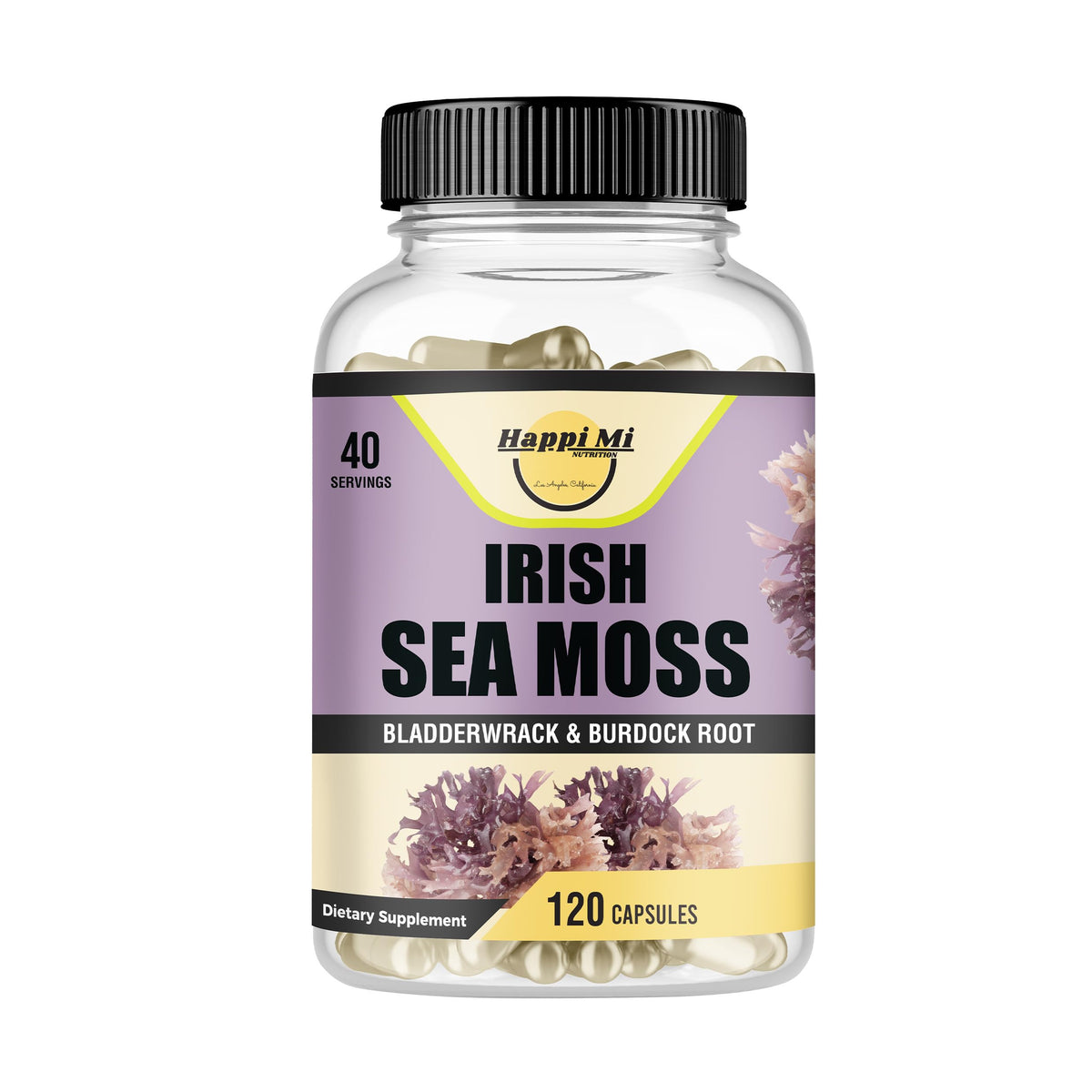 Happi Mi Nutrition Irish Seamoss Capsules 2625mg - 120 Capsules