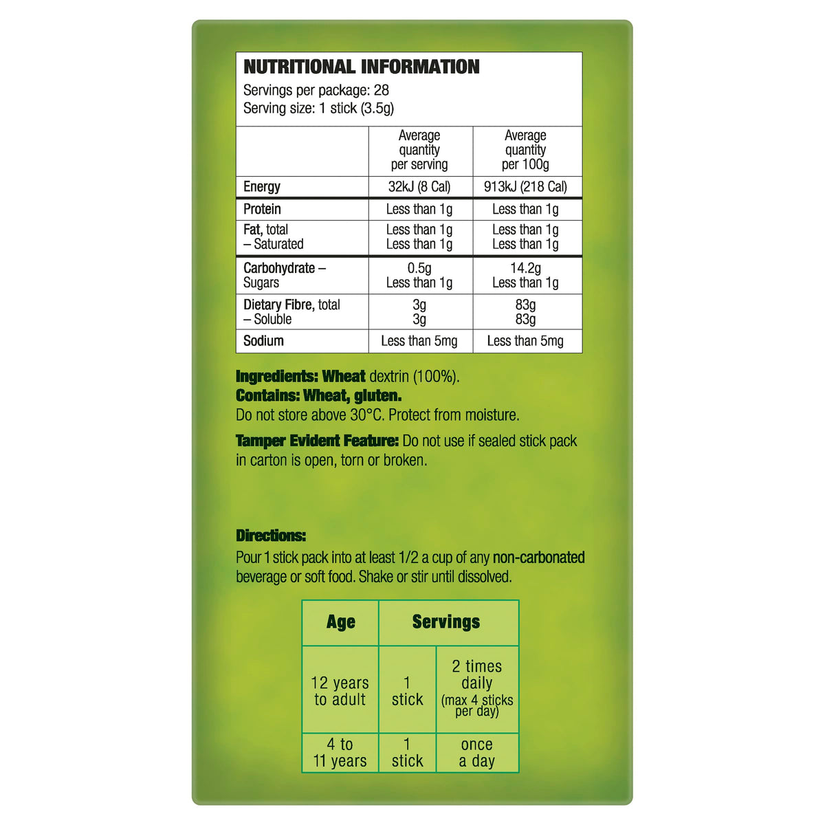 Benefiber Natural Fibre Supplement On-The-Go Stick - 28 Pack - image 4