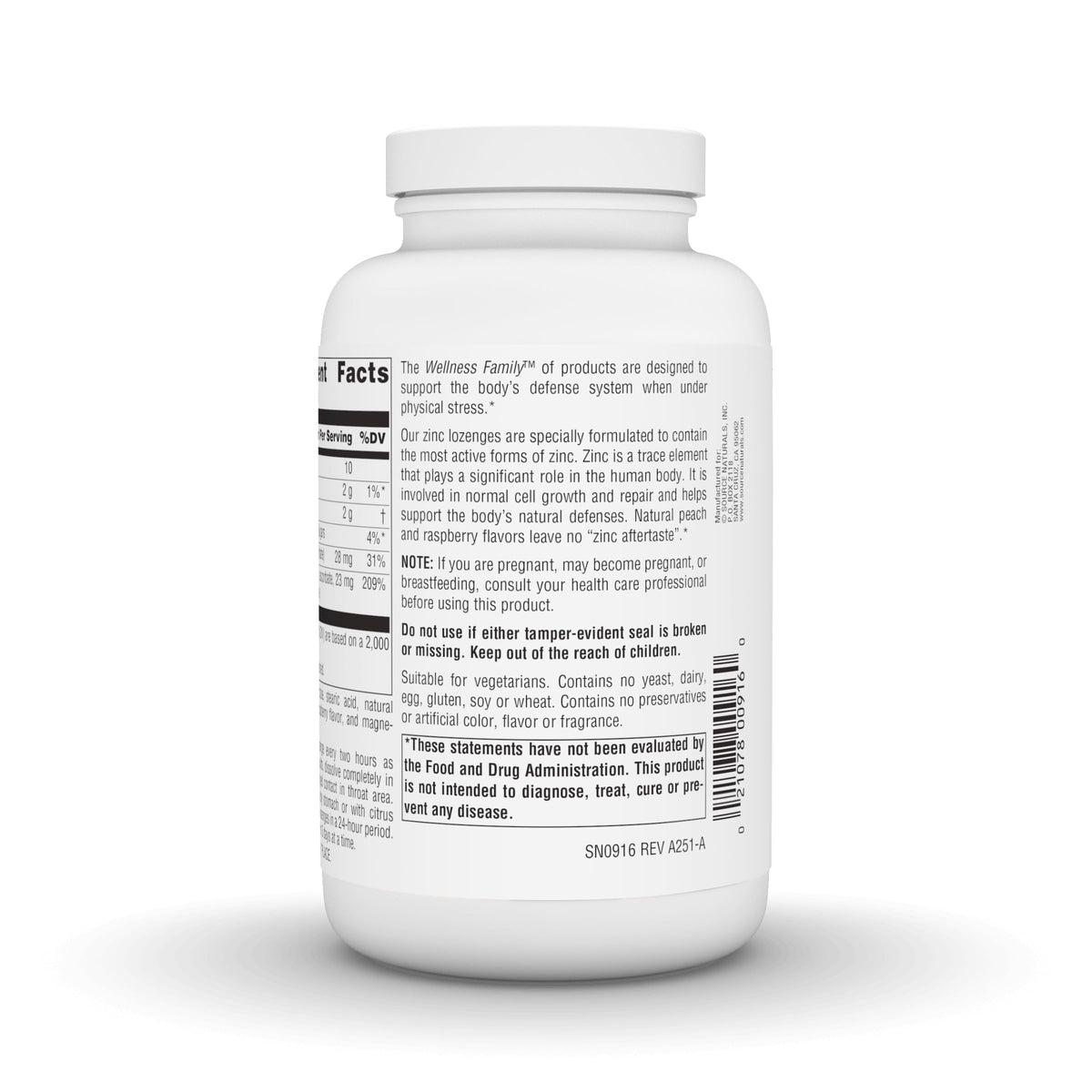 Source Naturals Wellness Zinc Lozenges 23mg - 120 Lozenges - image 3