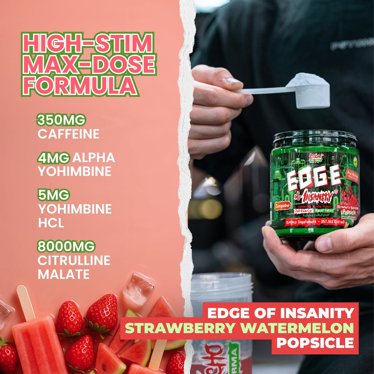 Psycho Pharma Edge of Insanity High-Stim Pre-Workout Powder