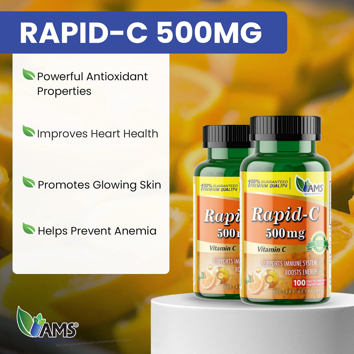 America Medic & Science Rapid-C 500mg Supplement - Vitamin C