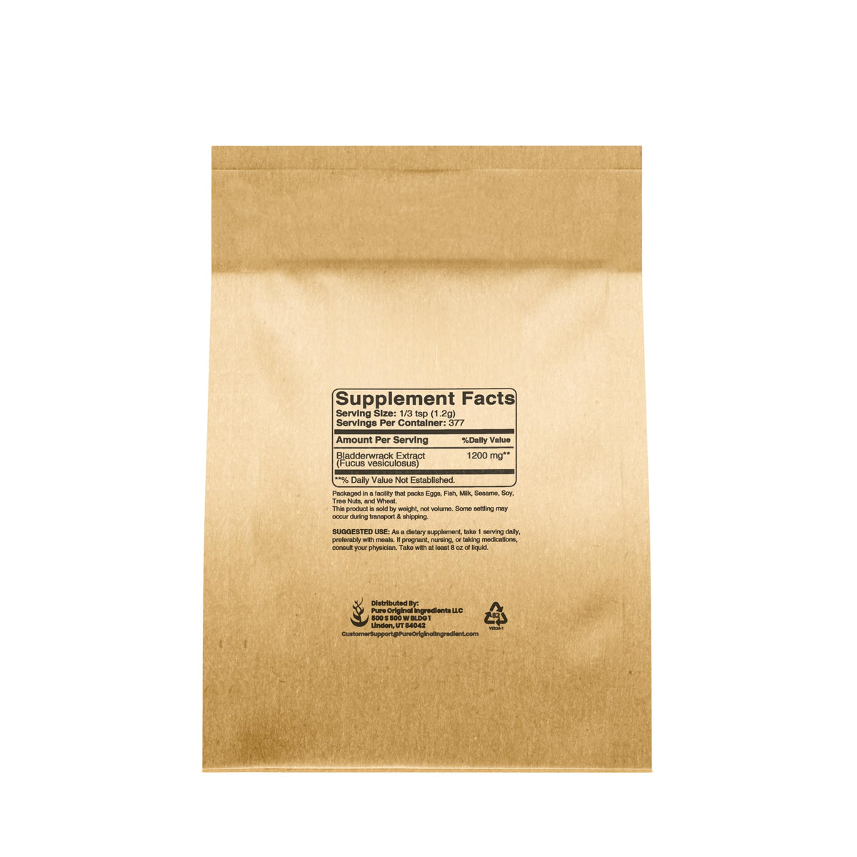 Pure Original Ingredients Bladderwrack Powder Fucus Vesiculosus