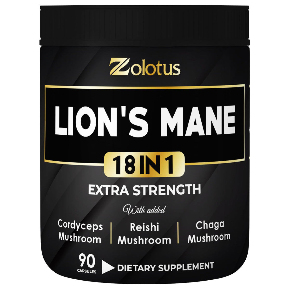 Zolotus Lions Mane Mushroom Complex - 22000mg - 60 90 Capsules