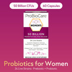 ProBioCare Probiotic for Women - 50 Billion CFUs - Supports Digestive