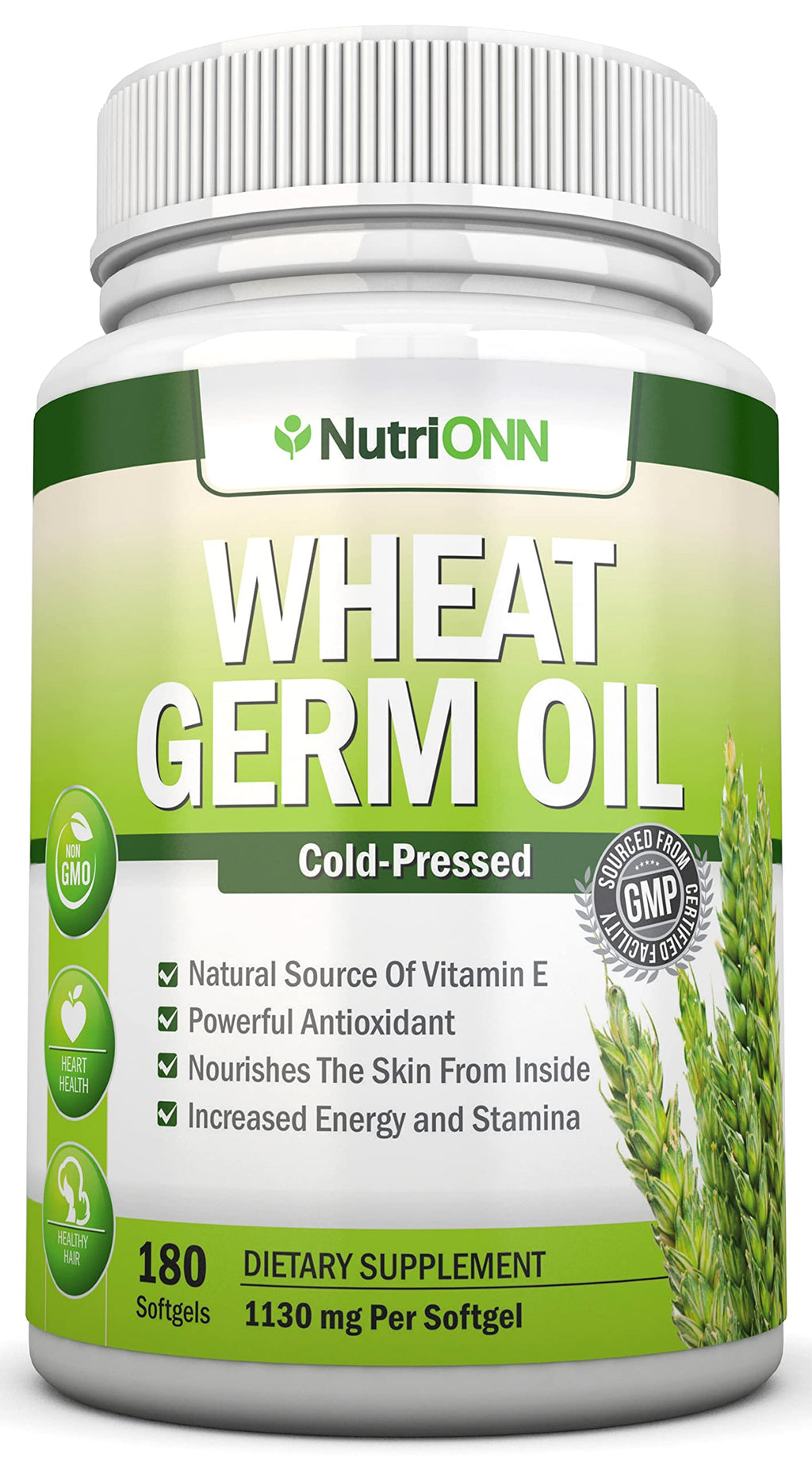 NutriONN Wheat Germ Oil 1130mg - 180 Softgels