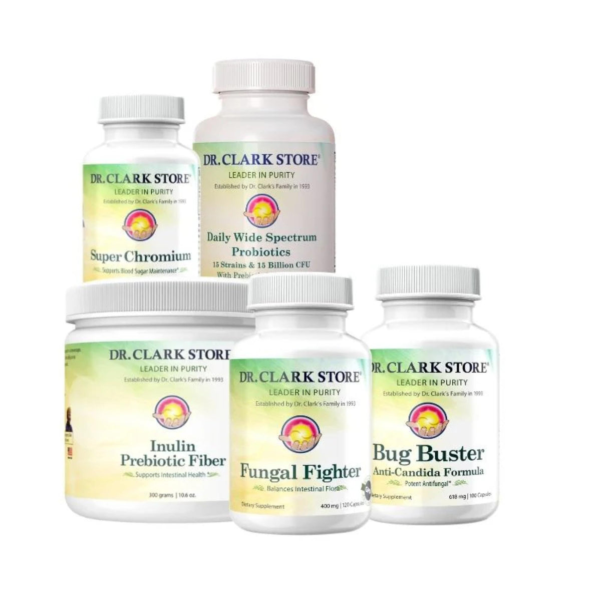 Dr Clark Candida Cleanse Kit with Probiotics - 5-Part Set