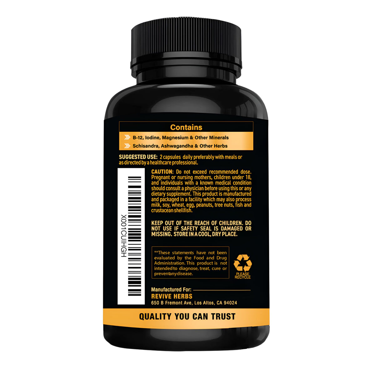 Revive Herbs Thyroid Support Formula - 60 Capsules - image 2