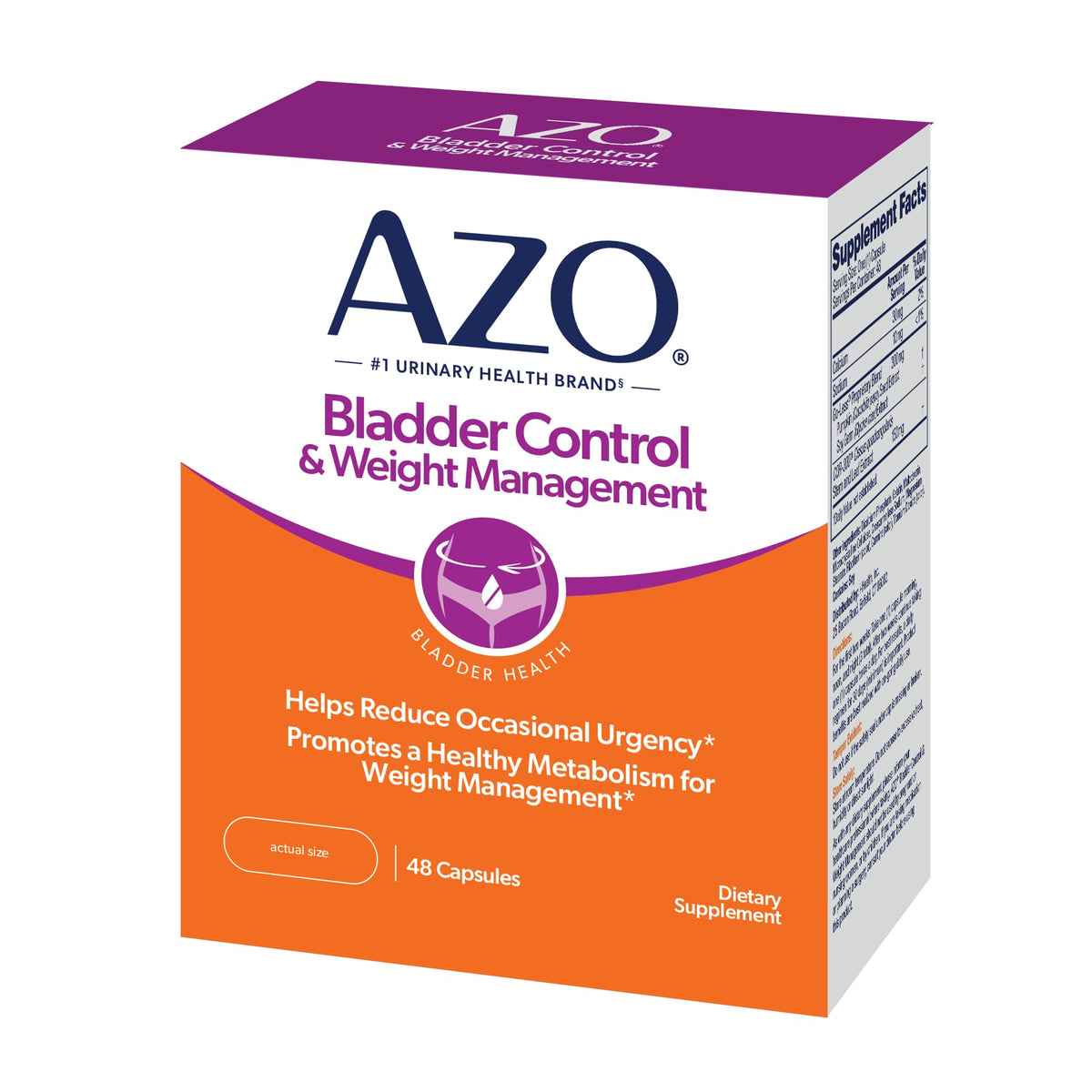 AZO Bladder Control with Go-Less & Weight Management - 48 Capsules