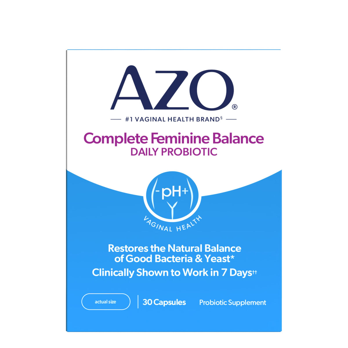 AZO Complete Feminine Balance Vaginal Probiotics - 30 Capsules